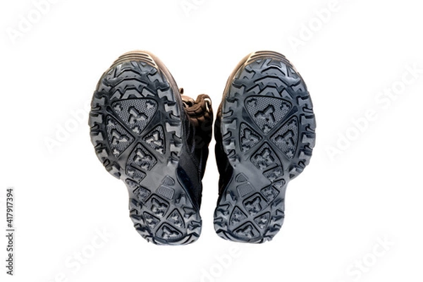 Obraz Winter boots isolated on white background