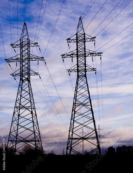 Fototapeta electric power line