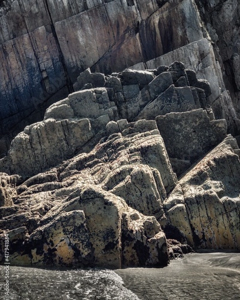 Obraz Rocks with straight edges on a beach