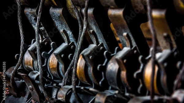 Fototapeta close up of an metal