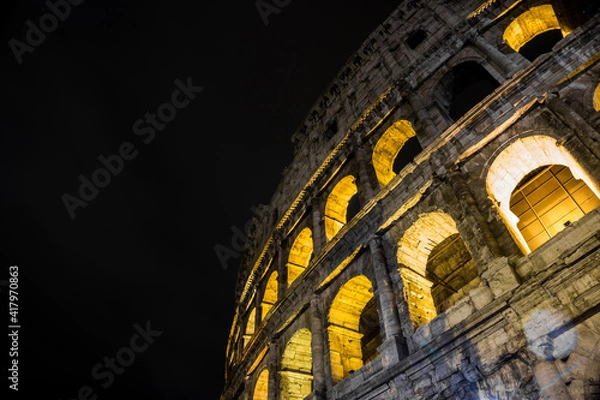 Obraz colosseum at night