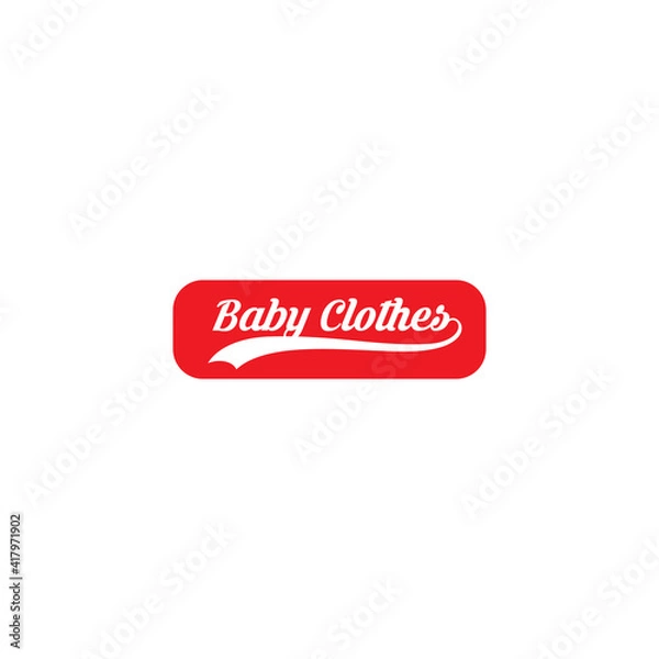 Obraz simple baby supply store vector logo