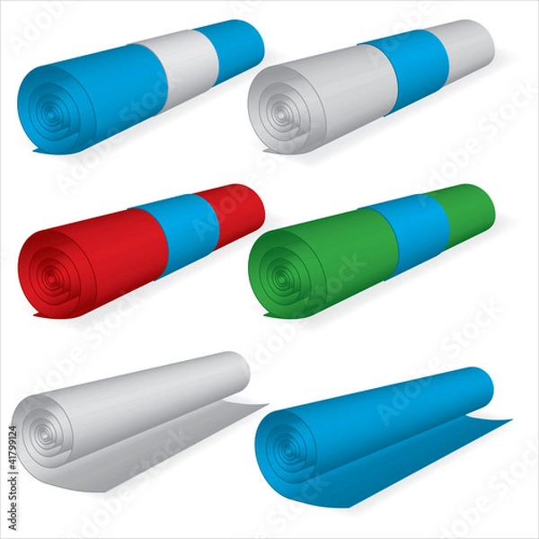 Fototapeta Vector Sheet Rolls set