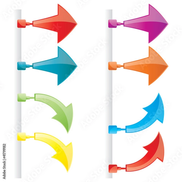 Fototapeta Vector attachable arrows