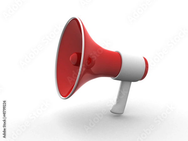 Obraz megaphone isolated on white