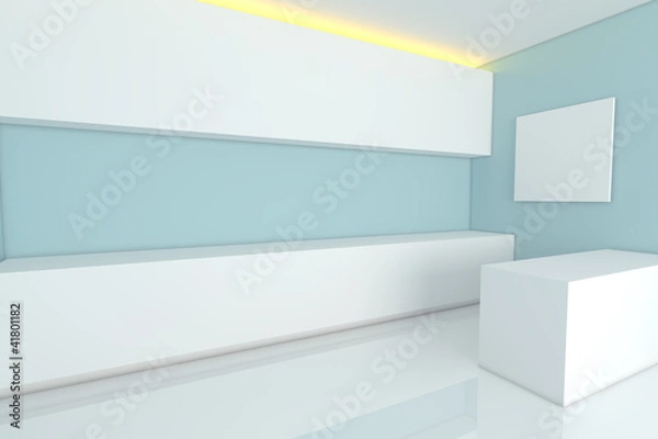 Fototapeta blue kitchen room