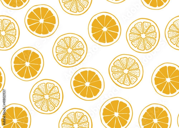 Fototapeta seamless pattern with oranges