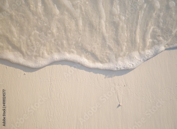 Fototapeta Clear and transparency of sea ocean on the sand beach