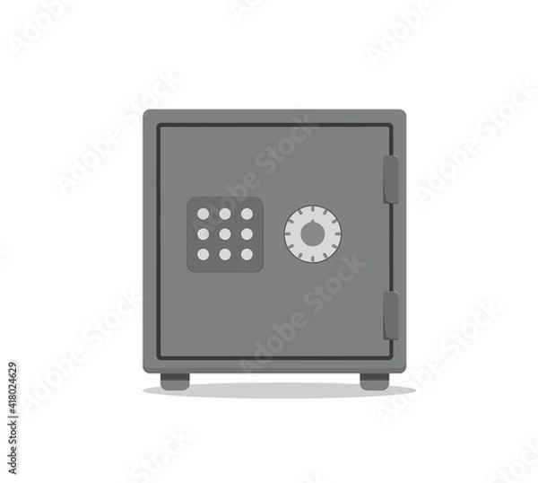 Obraz Save vault box full of money vector illustration