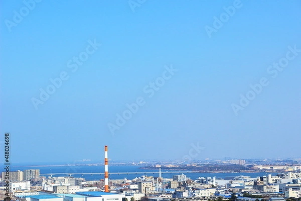 Obraz 早春の近江の風景