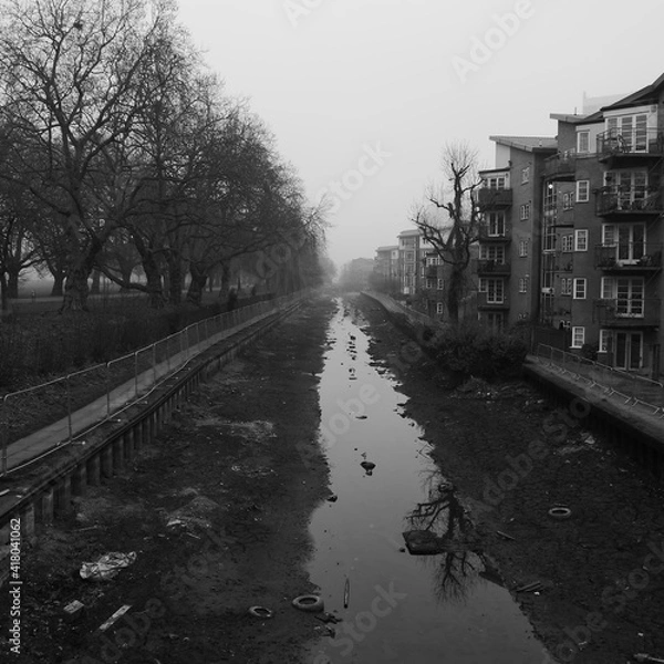Obraz Drained Canal And Tow Path 