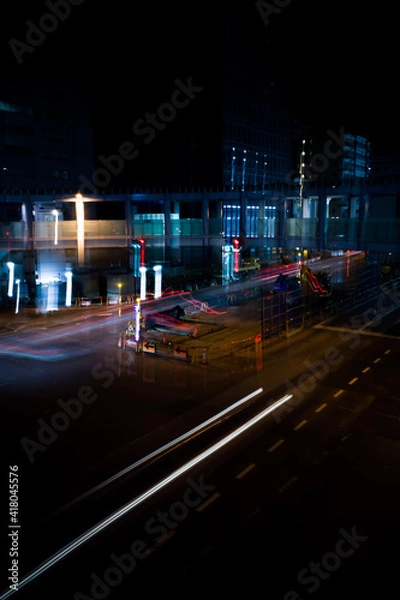 Obraz traffic at night