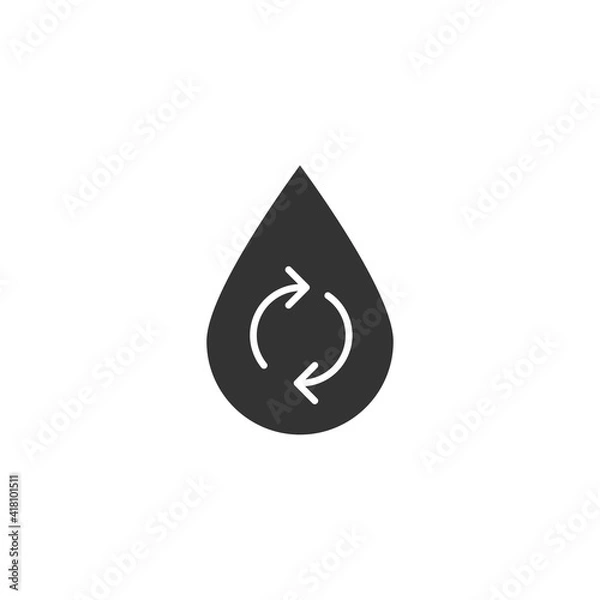 Fototapeta Save water icon isolated on white background. Recycle symbol modern, simple, vector, icon for website design, mobile app, ui. Vector Illustration