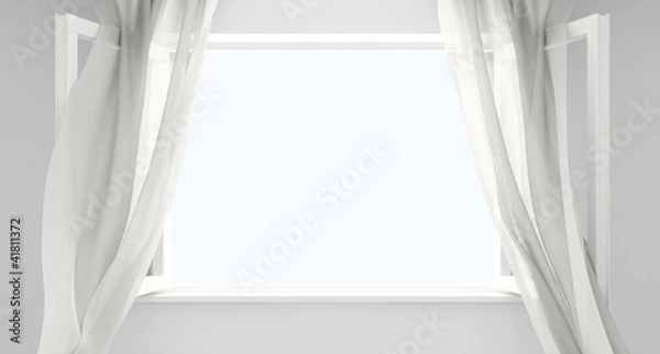Obraz Window with curtains