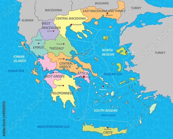 Fototapeta Greece map