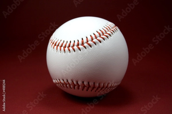 Fototapeta Baseball on Red