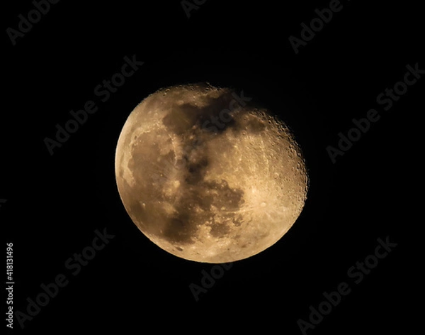 Obraz Waning Gibbous Moon Rising Close-Up