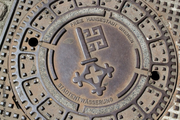 Obraz Bremer Kanaldeckel