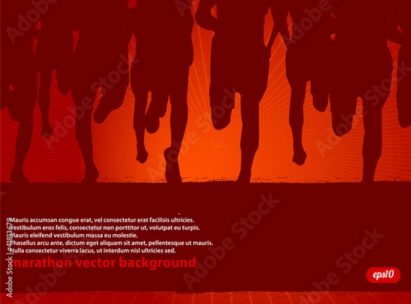 Fototapeta Vector Marathon Runners