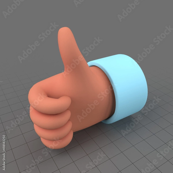 Obraz Thumb up hand gesture