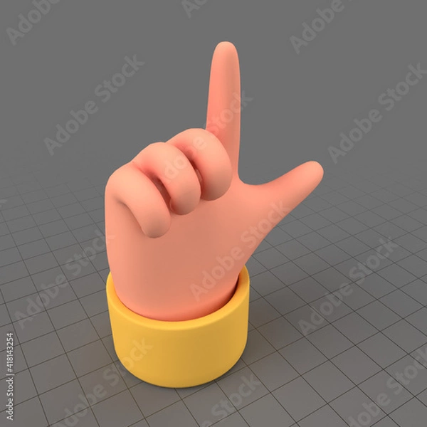 Obraz Points hand gesture