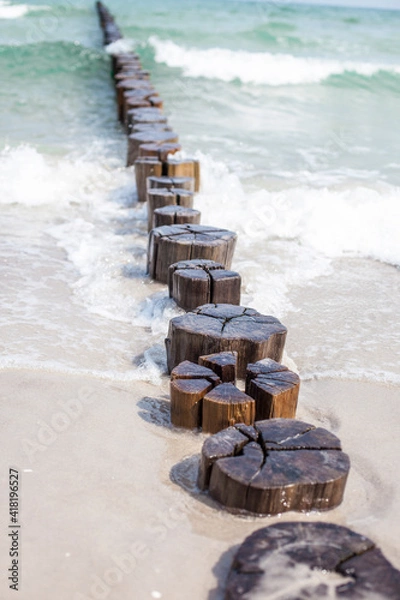 Obraz Wellenbrecher im Wasser