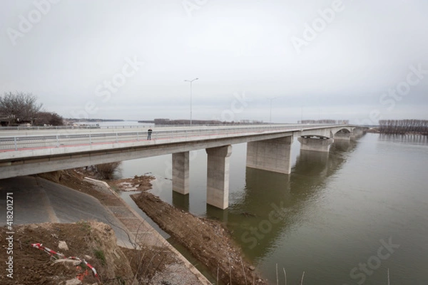 Obraz Pupins bridge over river Danube in Belgrade
