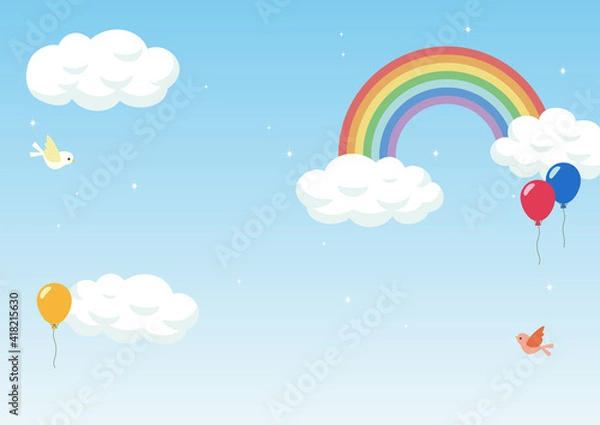 Fototapeta 虹の架かった青空