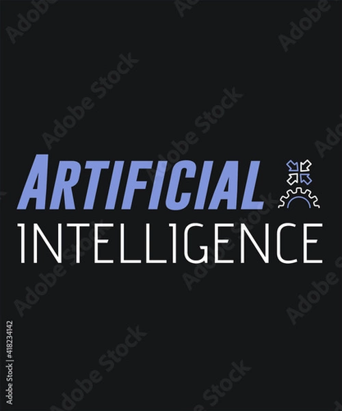 Fototapeta Cyber security intelligence graphic design custom typography vector for t-shirt, banner, festival, technology, office,  logo, poster, machine, website in a high resolution editable printable file.