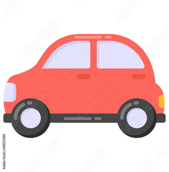 Obraz 
Sedan vector icon in flat design 

