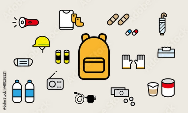 Fototapeta 防災グッズ