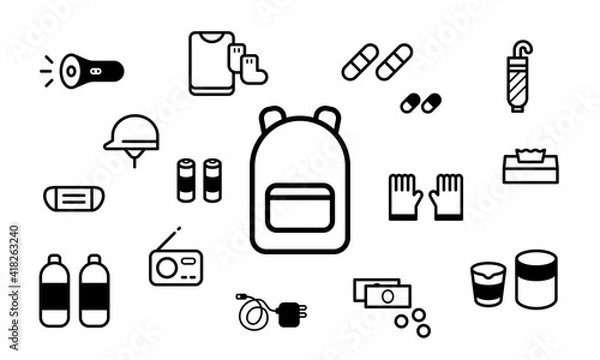 Fototapeta 防災グッズ