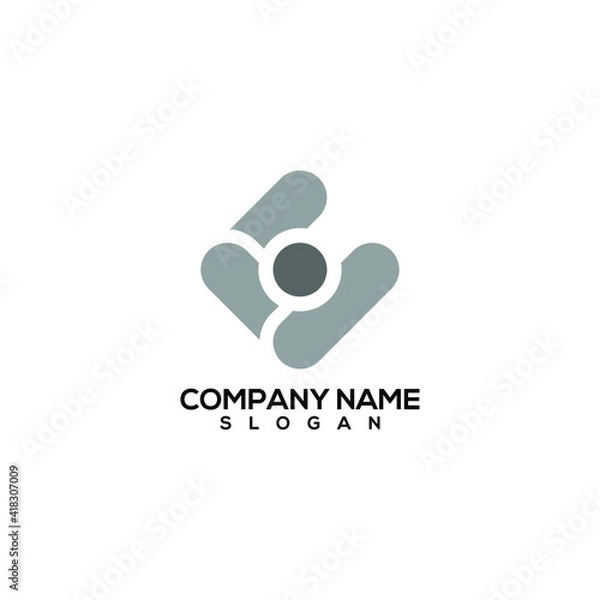 Obraz human people logo design vector icon template