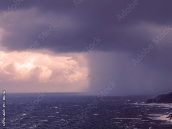 Obraz storm over the sea