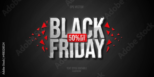 Obraz  Text Style Effect With Offer Concept 
