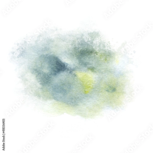 Obraz Abstract hand drawn colorful watercolor splash texture background art paint splatter stain on white background