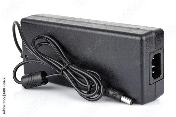 Fototapeta Powerful power supply isolated on a white background
