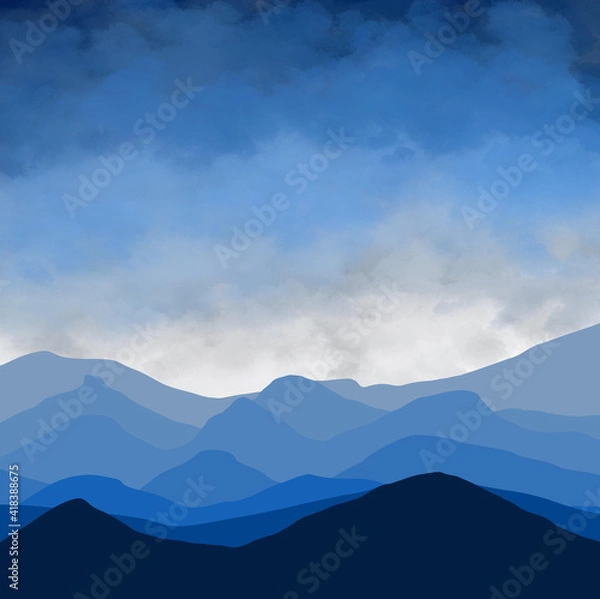 Obraz mountain landscape with clouds