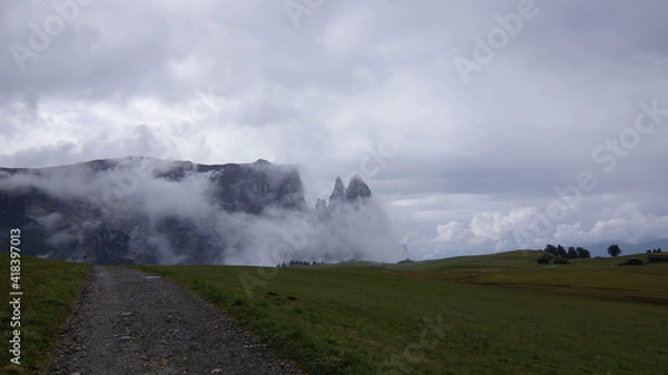 Obraz clouds over mountain