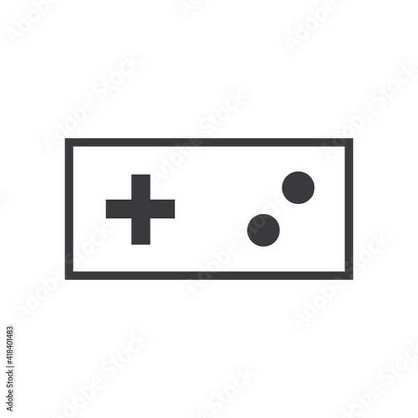 Fototapeta Joystick videogame controller. Gamer controlling device vector icon.