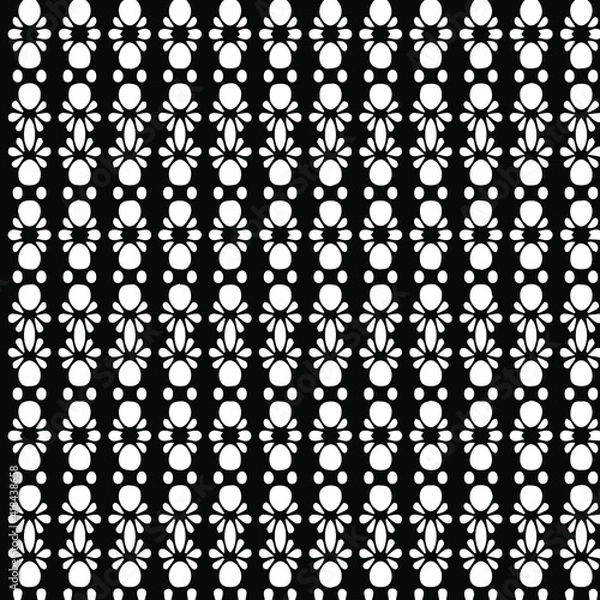 Obraz Geometric vector pattern with triangular elements. Seamless abstract ornament for wallpapers and backgrounds. Black and white patterns..