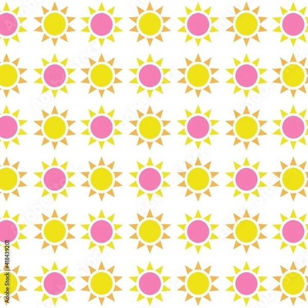 Fototapeta sun drawing patterned background