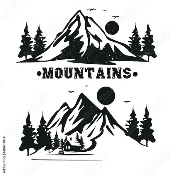 Fototapeta Mountain vector file 
