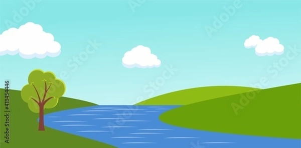 Obraz landscape with lake 