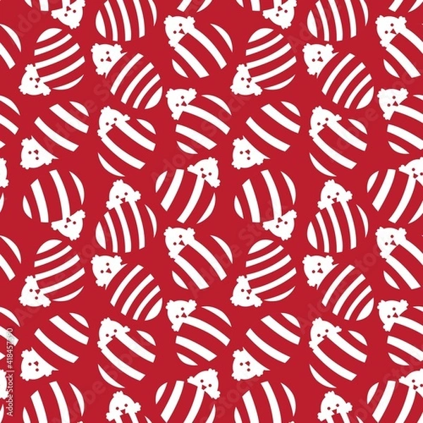 Fototapeta Red Easter Egg Seamless Pattern Background