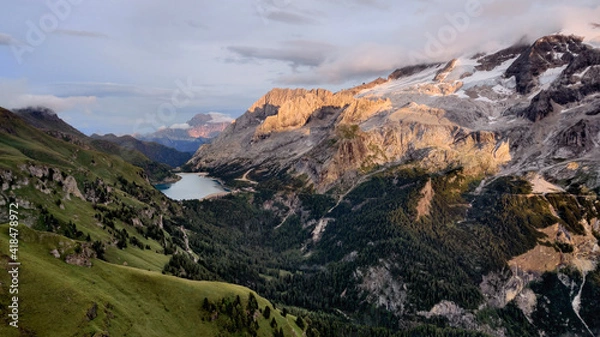 Obraz sunset in the mountains