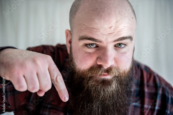 Fototapeta Big beard men