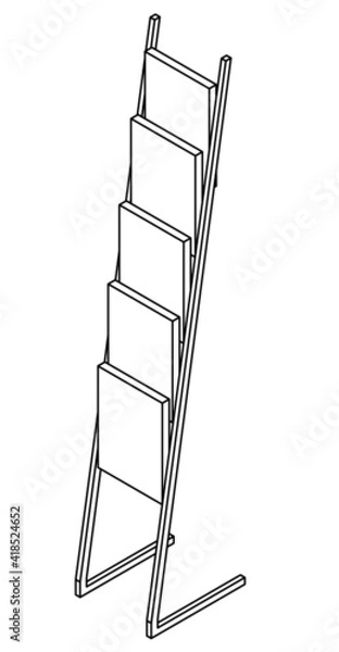 Obraz カタログスタンドの線画イラスト