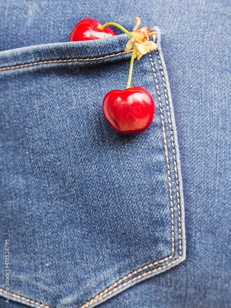 Fototapeta double cherry in the pocket