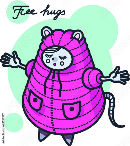 Obraz Mouse offers free hugs